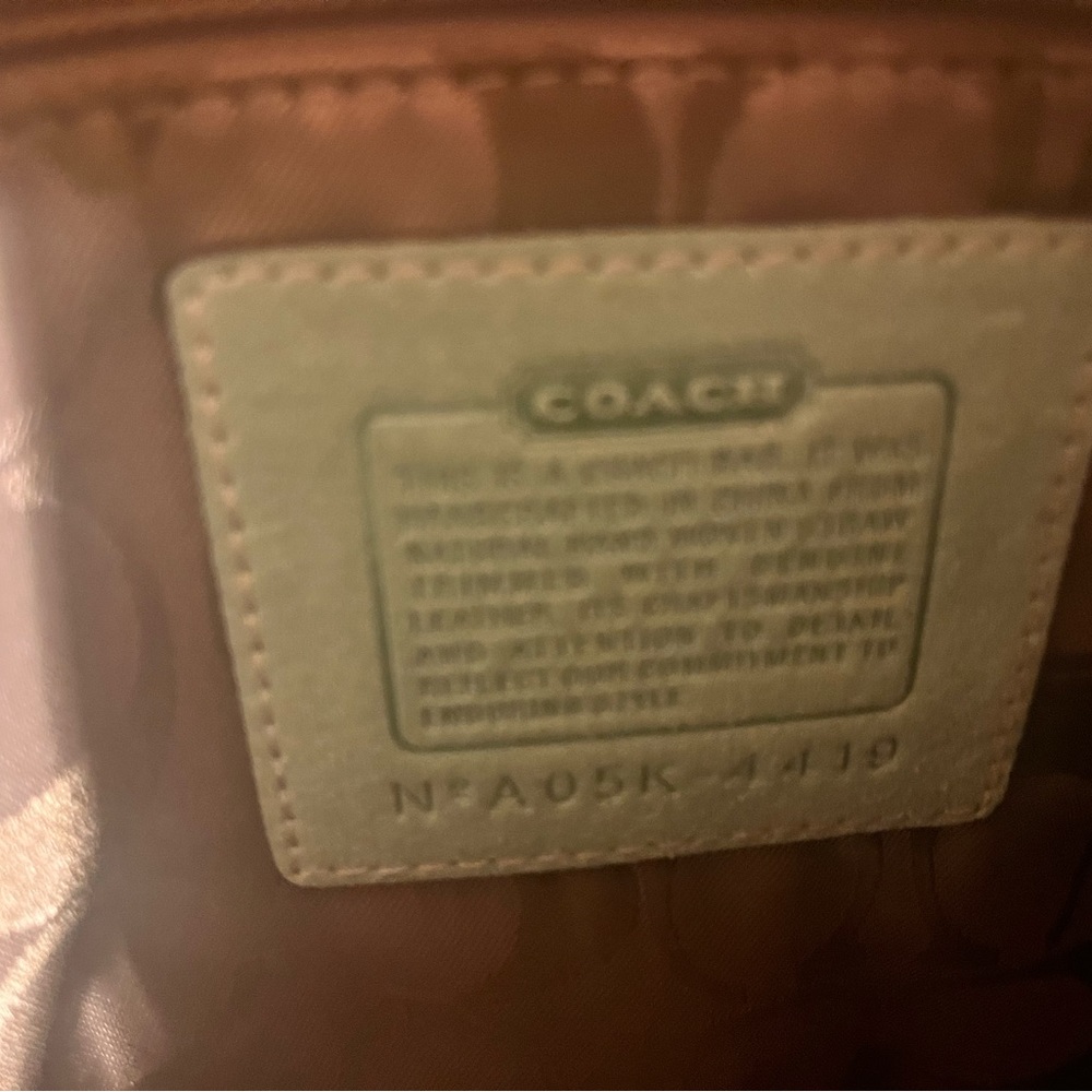 Coach Woven Straw Rattan Leather Suede Gold Metallic Trim Tote Shoulder Bag - Picture 8 of 9